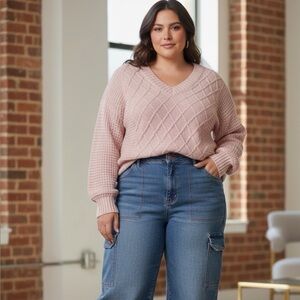 Plus size Curated pink and blue outfit size 18